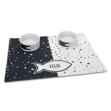 The Personalized Pet Bowls And Mat Set