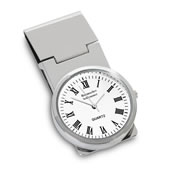 Wallets And Money Clips Hammacher Schlemmer - the personalized money clip watch