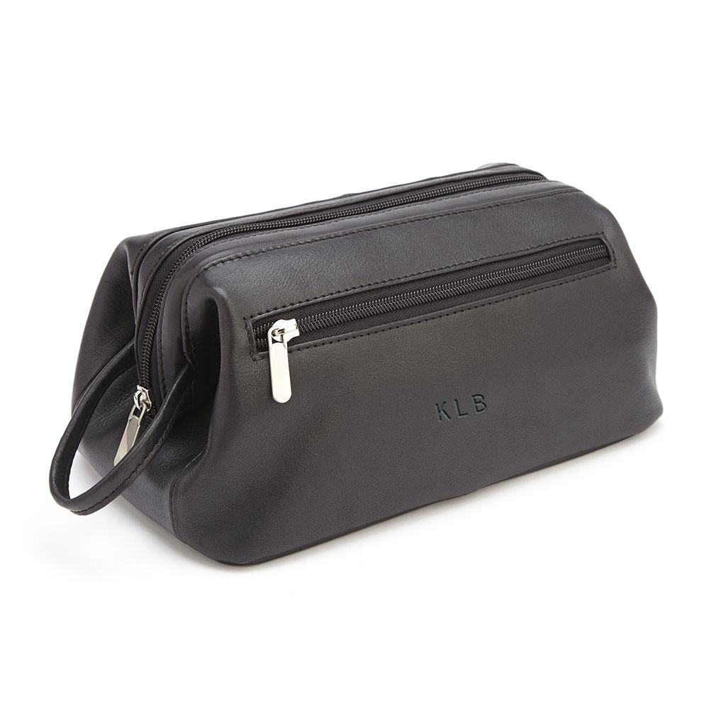 Monogrammed Vaquetta Leather Grooming Bag
