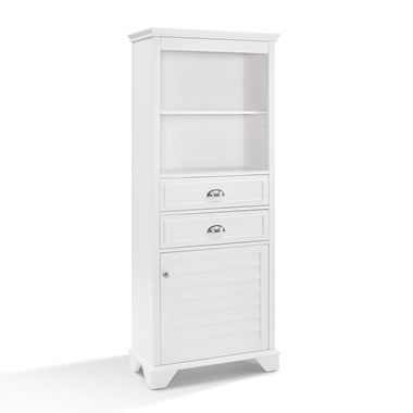 Freestanding Linen Closet - White