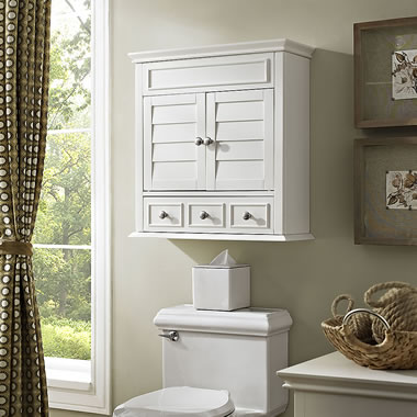 The Pedestal Sink Storage Cabinet - Hammacher Schlemmer