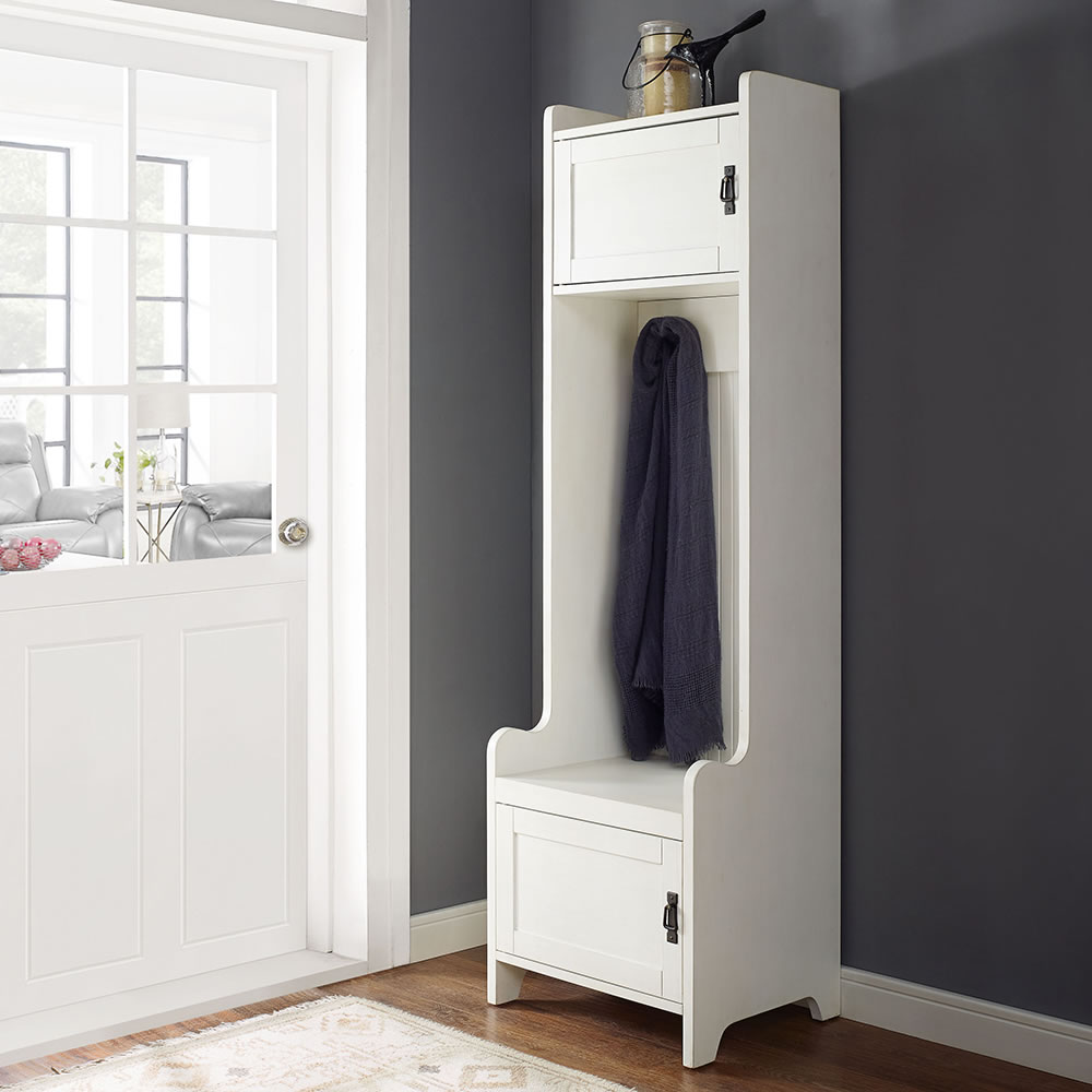 Single Tower Cloakroom - White