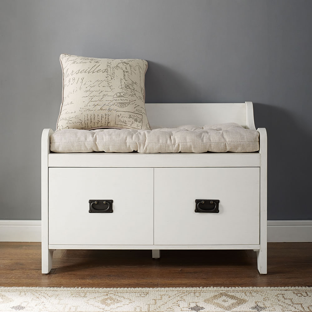 Cloakroom Bench - White