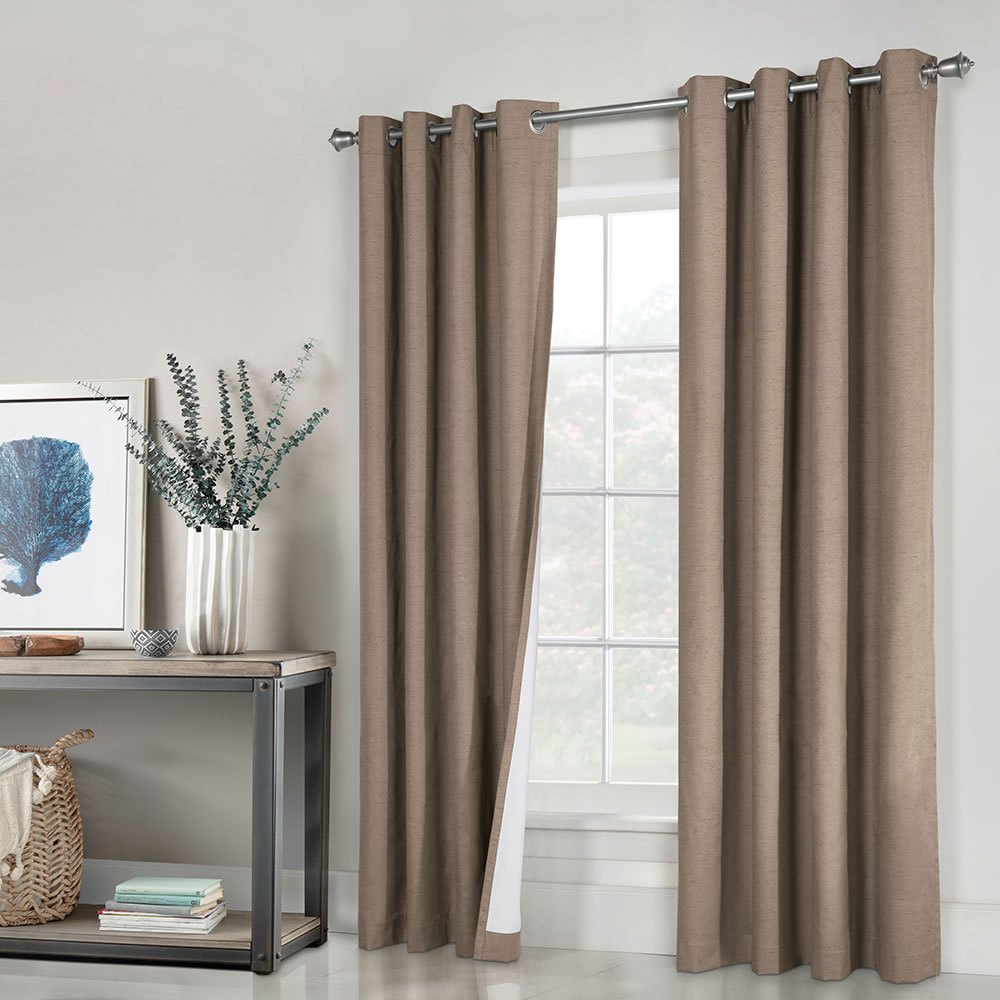 100% Blackout Draft Preventing Curtains - Grey