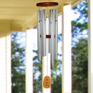 The Personalized Memorial Wooden Wind Chime - Hammacher Schlemmer