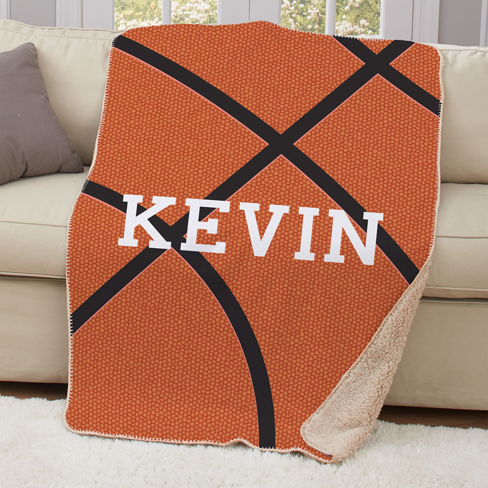 Child's Personalized Basketball Blanket