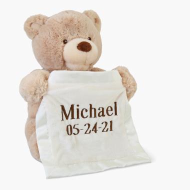 personalized peek a boo bear