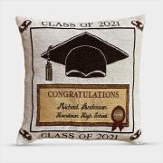http://www.hammacher.com - The Graduate’s Woven Pillow (2021) 39.95 USD