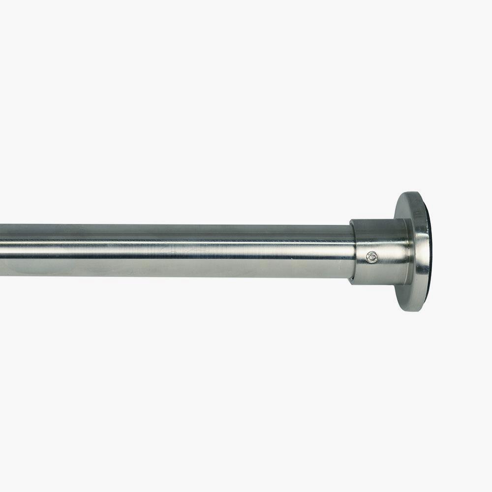 Stainless Steel Spring Tension Curtain Rod - 66-120 - Silver , Outdoor Curtains By Hammacher Schlemmer