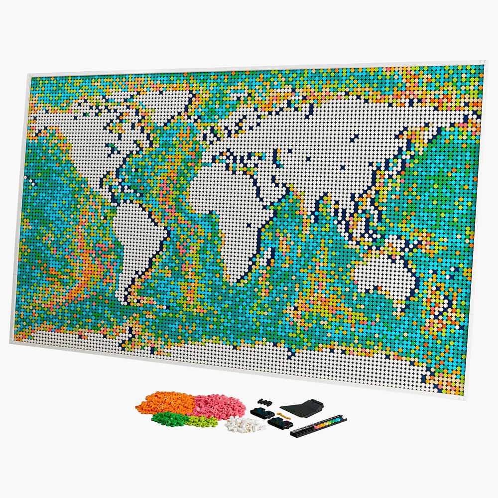 Chart Your Travels with Lego's New, Nearly 12,000-Piece World Map