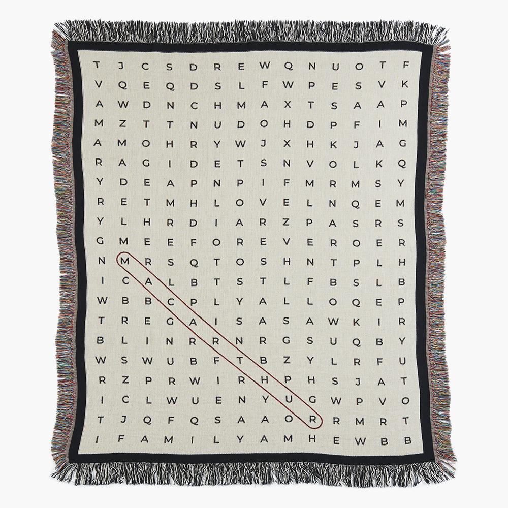Personalized Word Search Throw