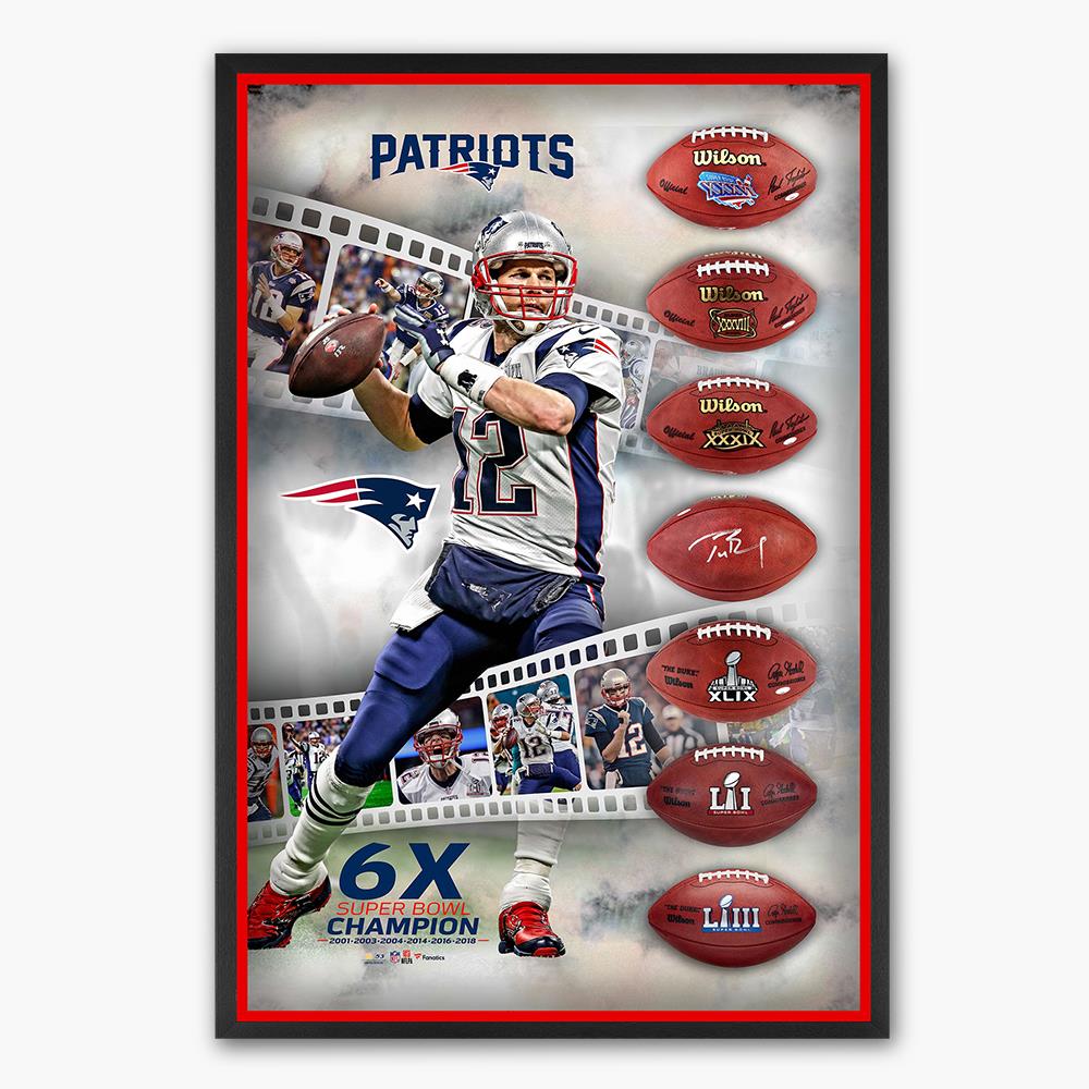 Tom Brady Autographed New England Patriots Ultimate Super Bowl Shadow Box