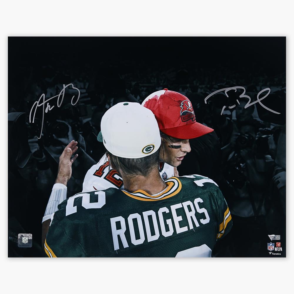 Tom Brady And Aaron Rodgers Autographed Photograph