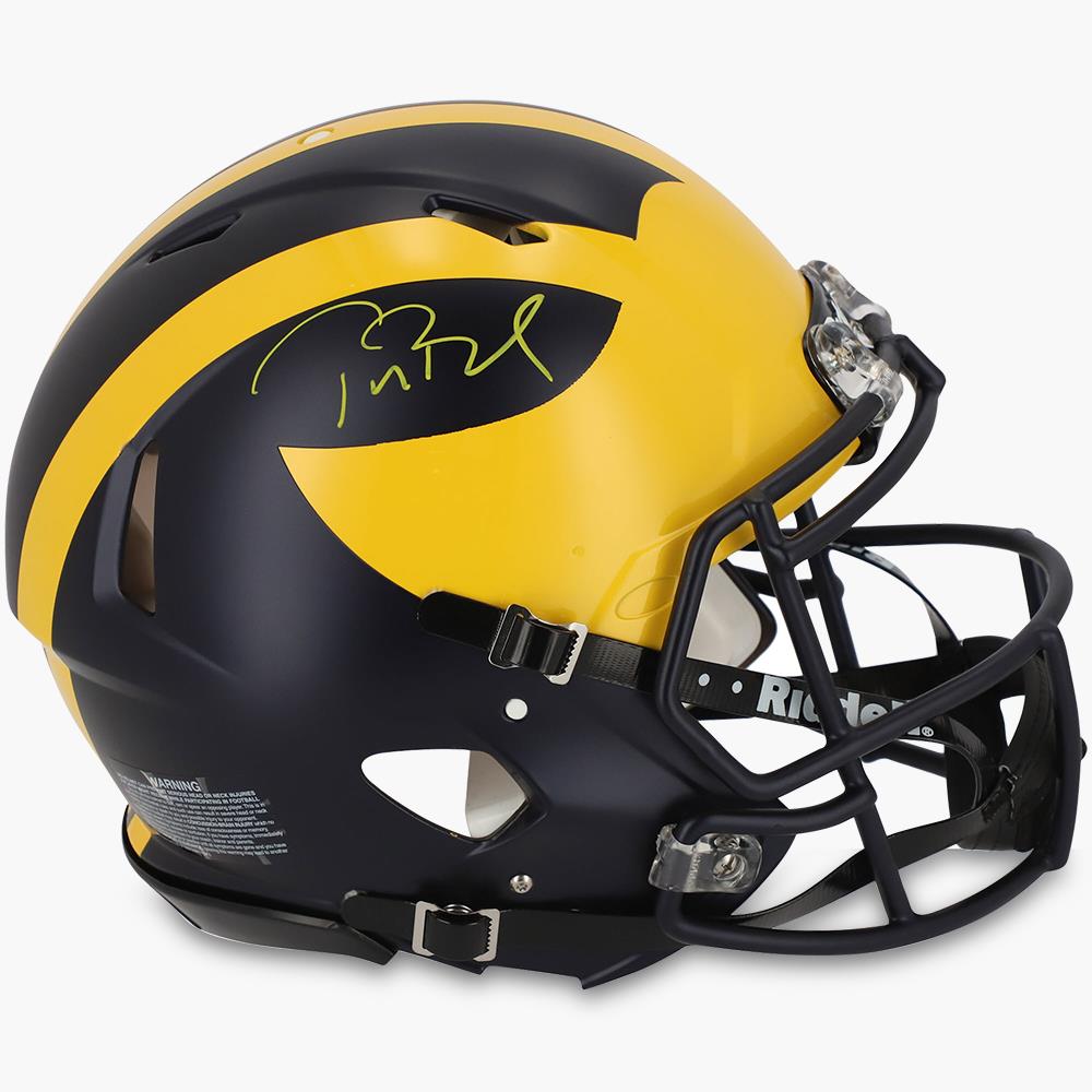 Tom Brady University Of Michigan Autographed Helmet