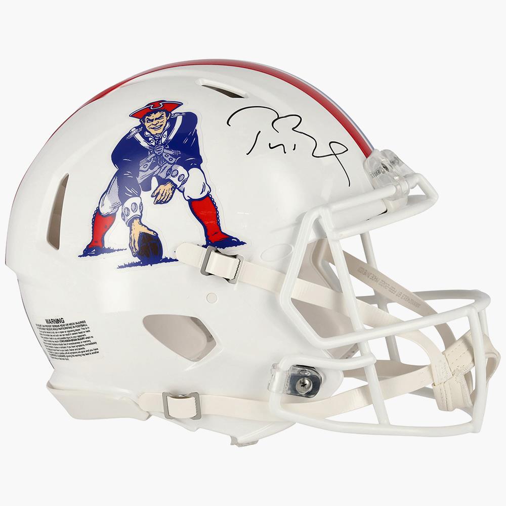 Tom Brady Autographed Throwback Helmet - Patriots