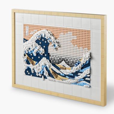 The LEGO Art Hokusai-The Great Wave - Hammacher Schlemmer