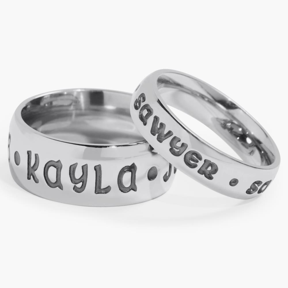 Cherished Names Forever Ring - Thin Band - Silver