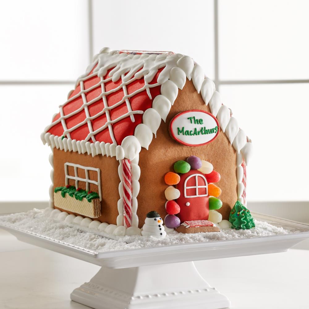 Personalized Gingerbread Cottage - White