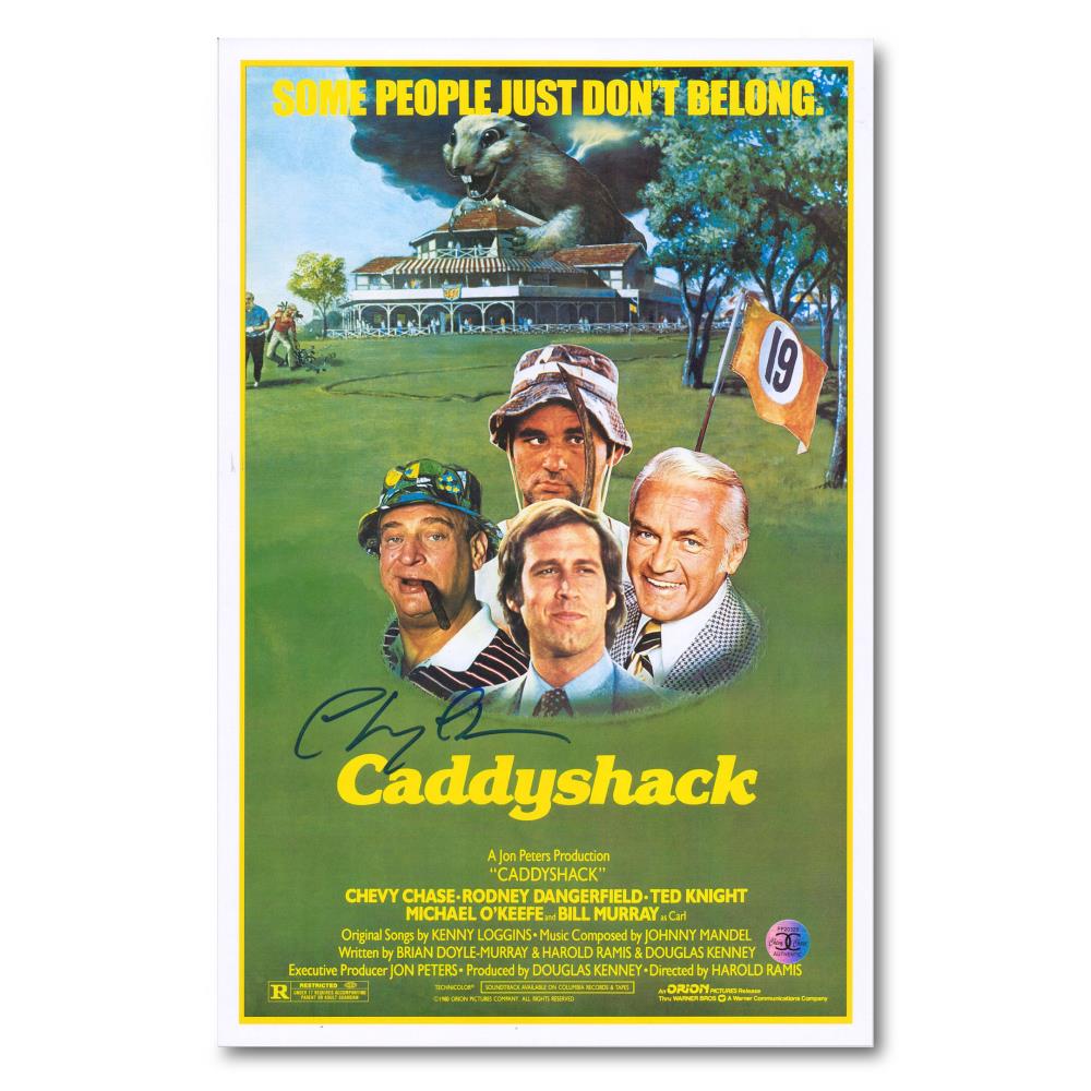 Chevy Chase Autographed Caddyshack Poster