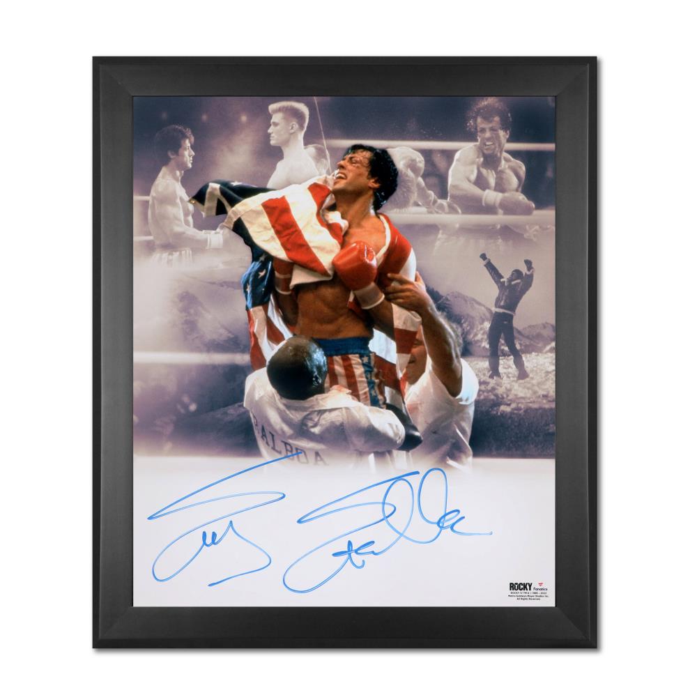 Sylvester Stallone Autographed Rocky IV Poster