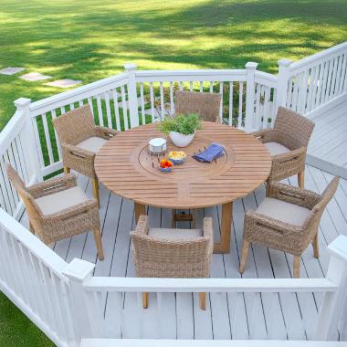 The Bar Harbor Outdoor Lazy Susan Table