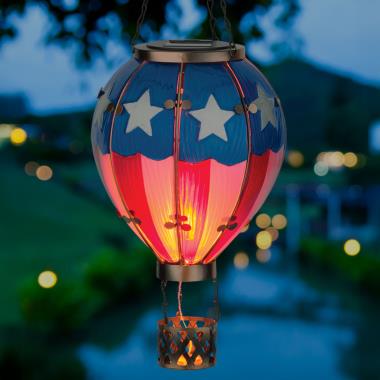 The Illuminated Air Balloon Patriotic Lantern