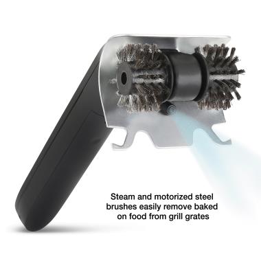 Motorized shop grill brush