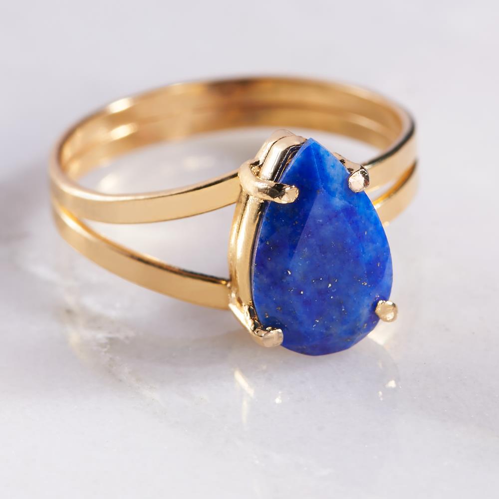 Faceted Lapis Lazuli Ring - Blue