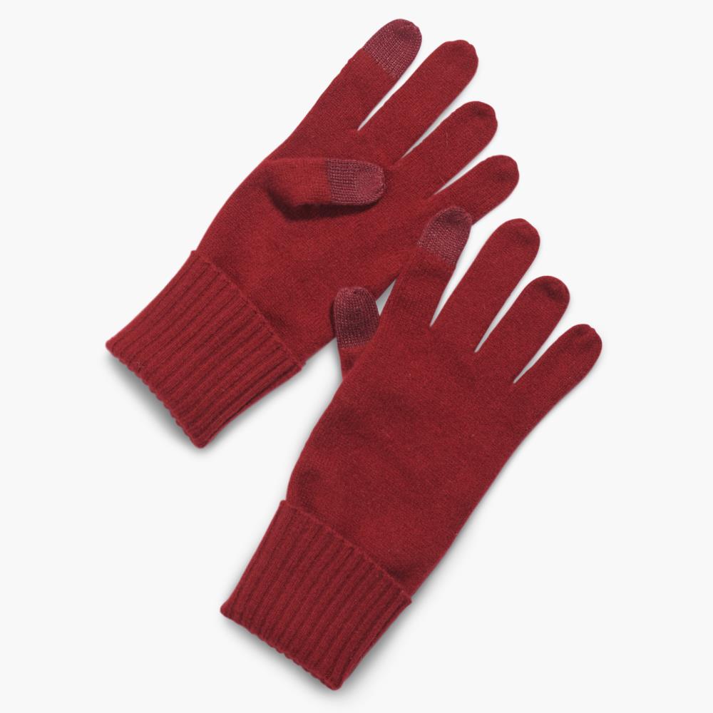 Washable Cashmere Gloves - Red