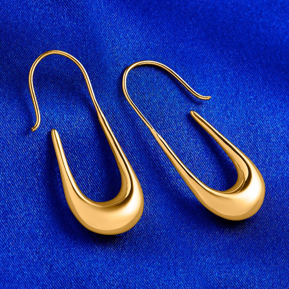 Ancient Empress' Crescent Earrings - Gold