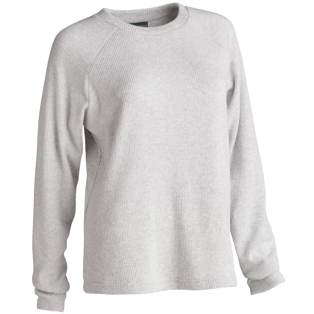 Plush Ribbed Loungewear Sweatshirt - XL - Grey