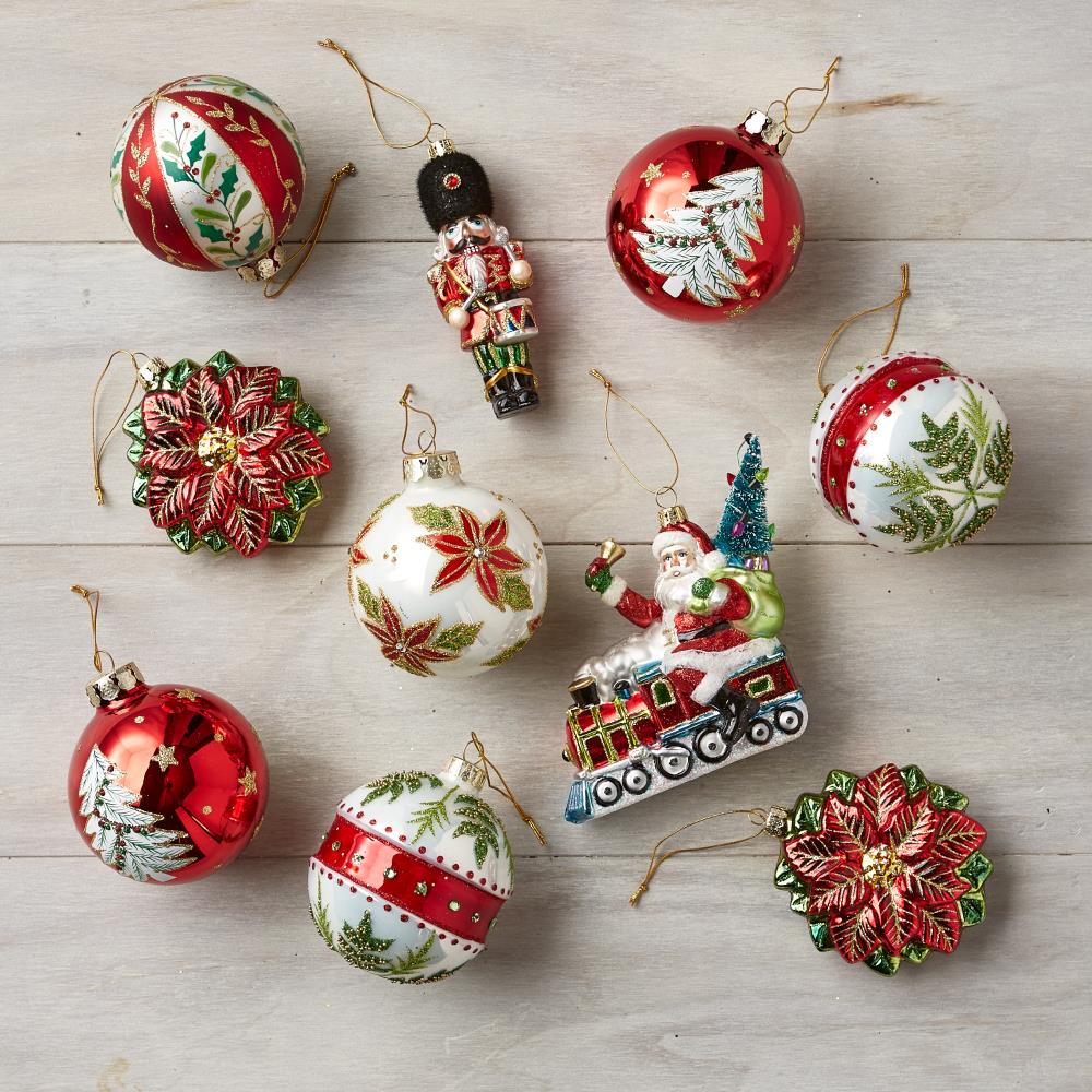 Holiday Traditions Glass Ornament Set - Gold