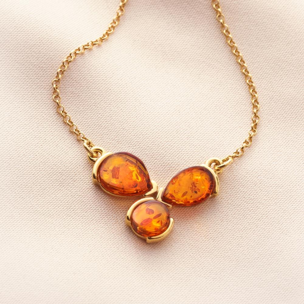 Today, Tomorrow, And Always Amber Necklace - Gold
