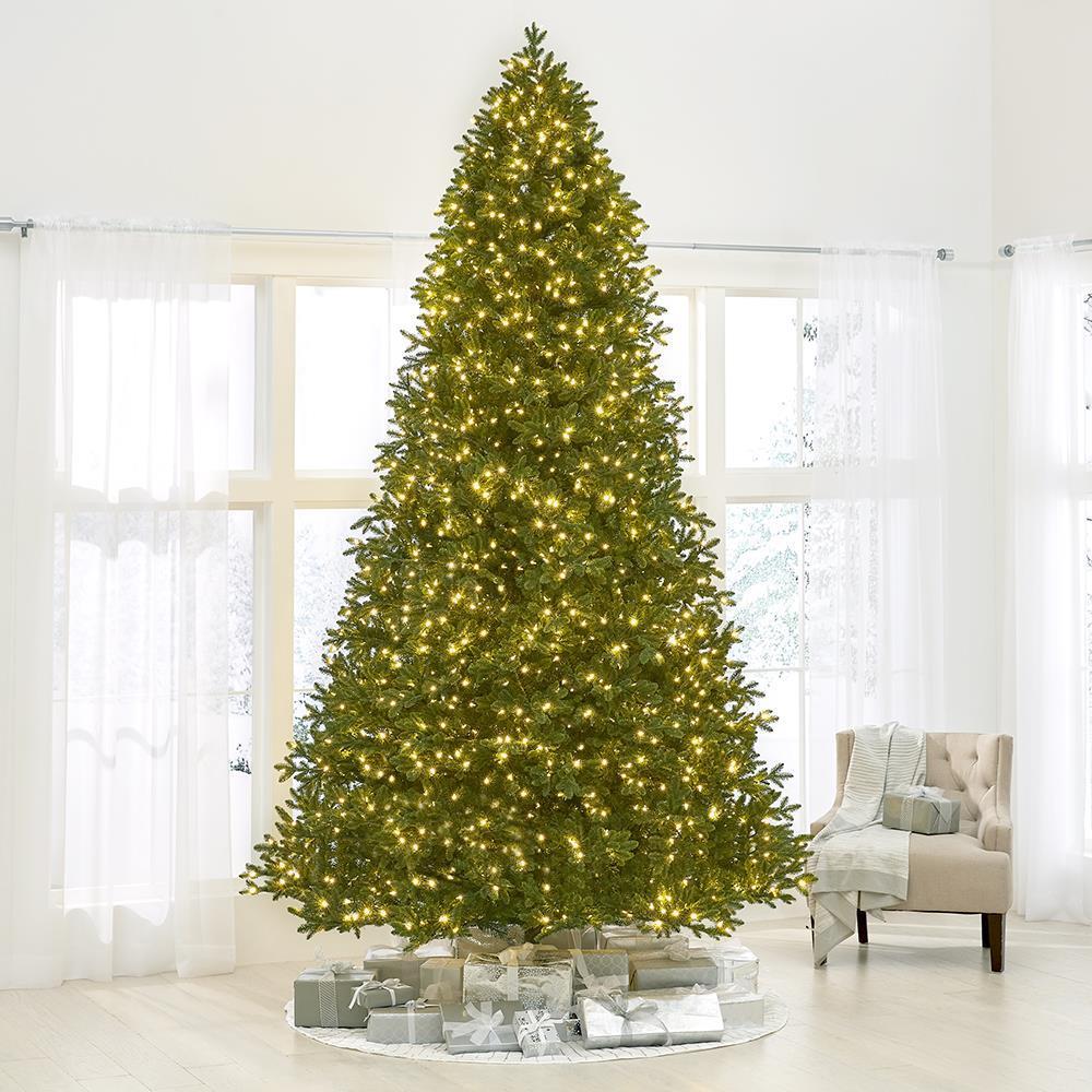 World's Best Prelit Noble Fir - 12' Full - White Christmas Tree
