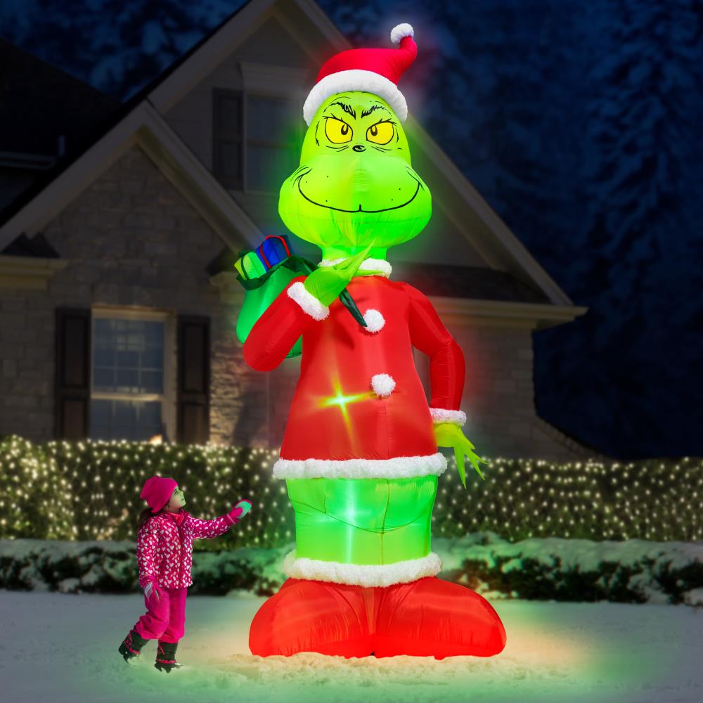 19' Inflatable Grinch Lightshow - 19' H X 6 3/4' W X 5 3/4' D , Holiday Yard Decorations
