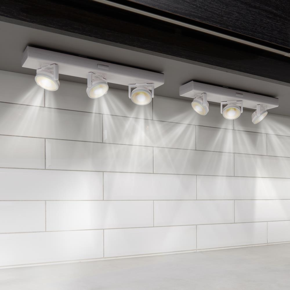 Cordless Under Cabinet Pivoting LED Lights - White