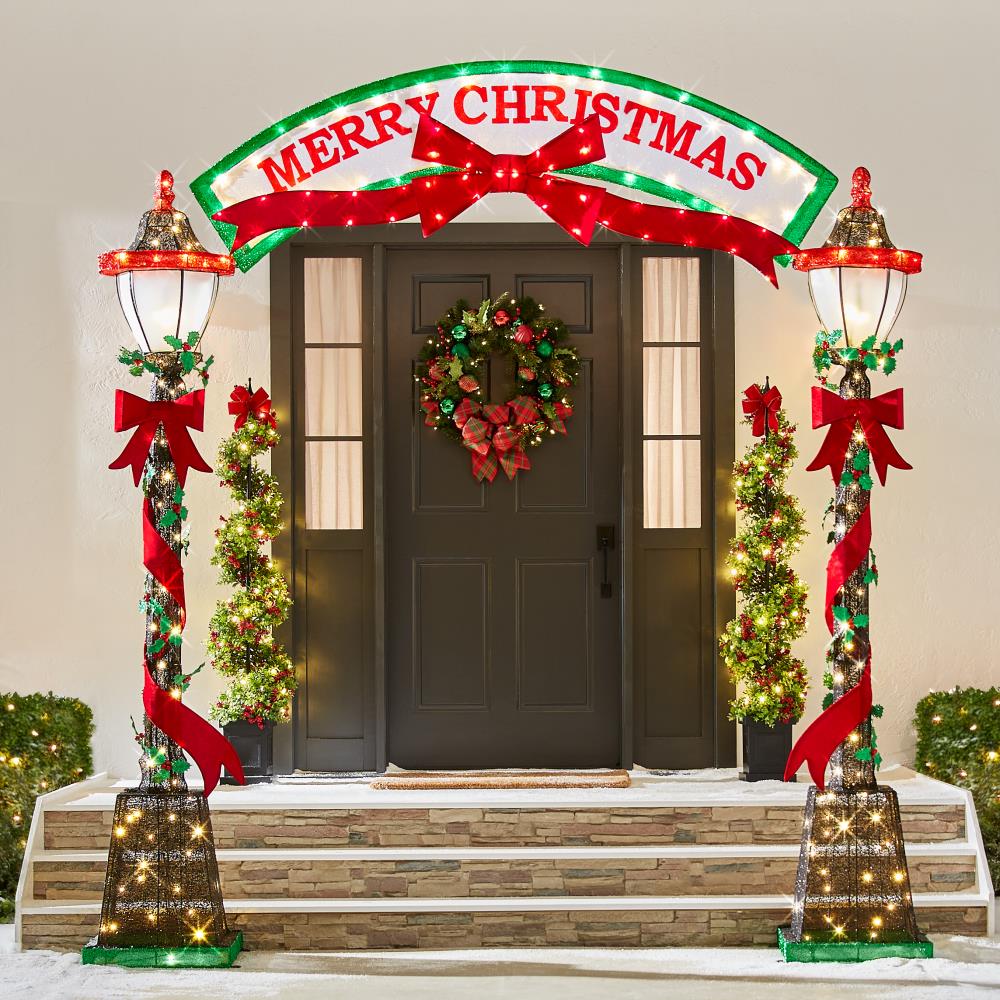 Spirit Of Christmas Twinkling Archway - 9' H X 8 3/4' W X 1 3/4' D - White