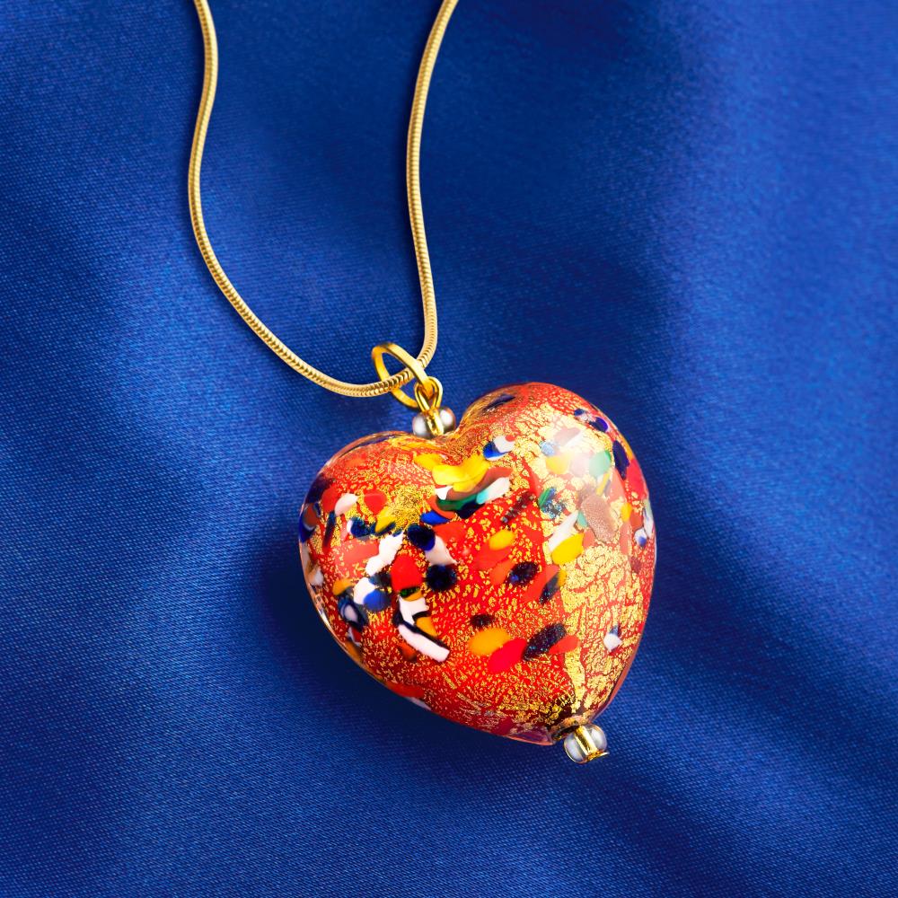 Genuine Murano Glass Heart Pendant