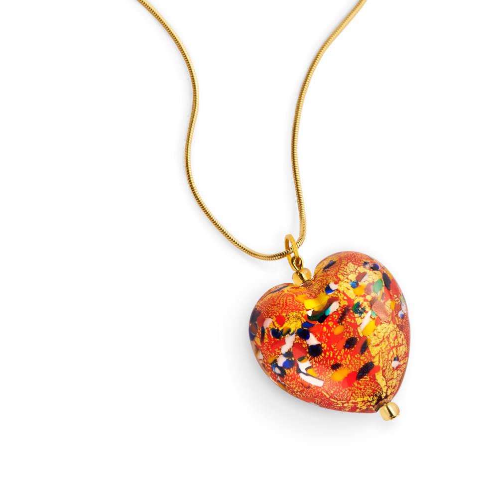 The Genuine Murano Glass Heart Pendant - Hammacher Schlemmer