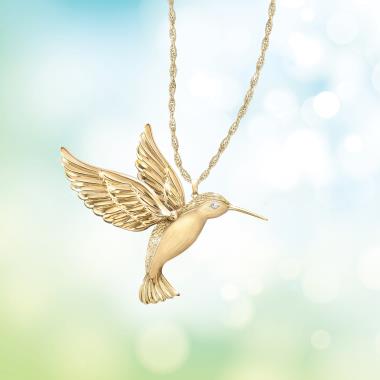 Movements Boutique — Delicate Hummingbird Gold Necklace