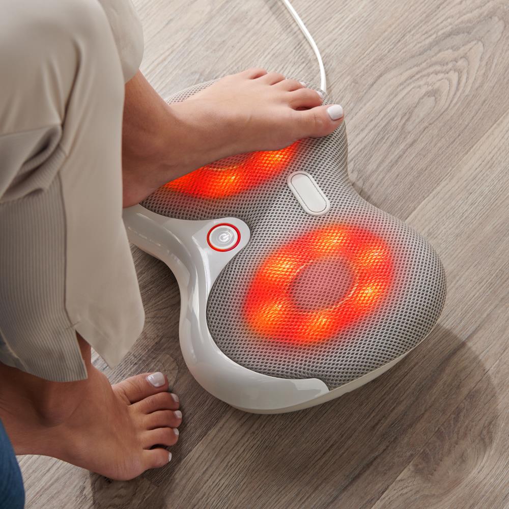 The Compact Heated Shiatsu Foot Massager Hammacher Schlemmer