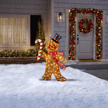 The 4' Twinkling Gingerbread Man