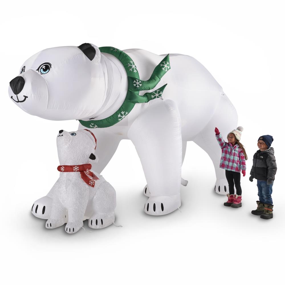 The 16' Inflatable Polar Bears Lightshow - Hammacher Schlemmer