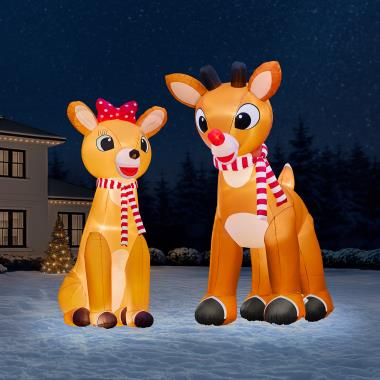 The 15' Illuminated Blinking Nose Rudolph