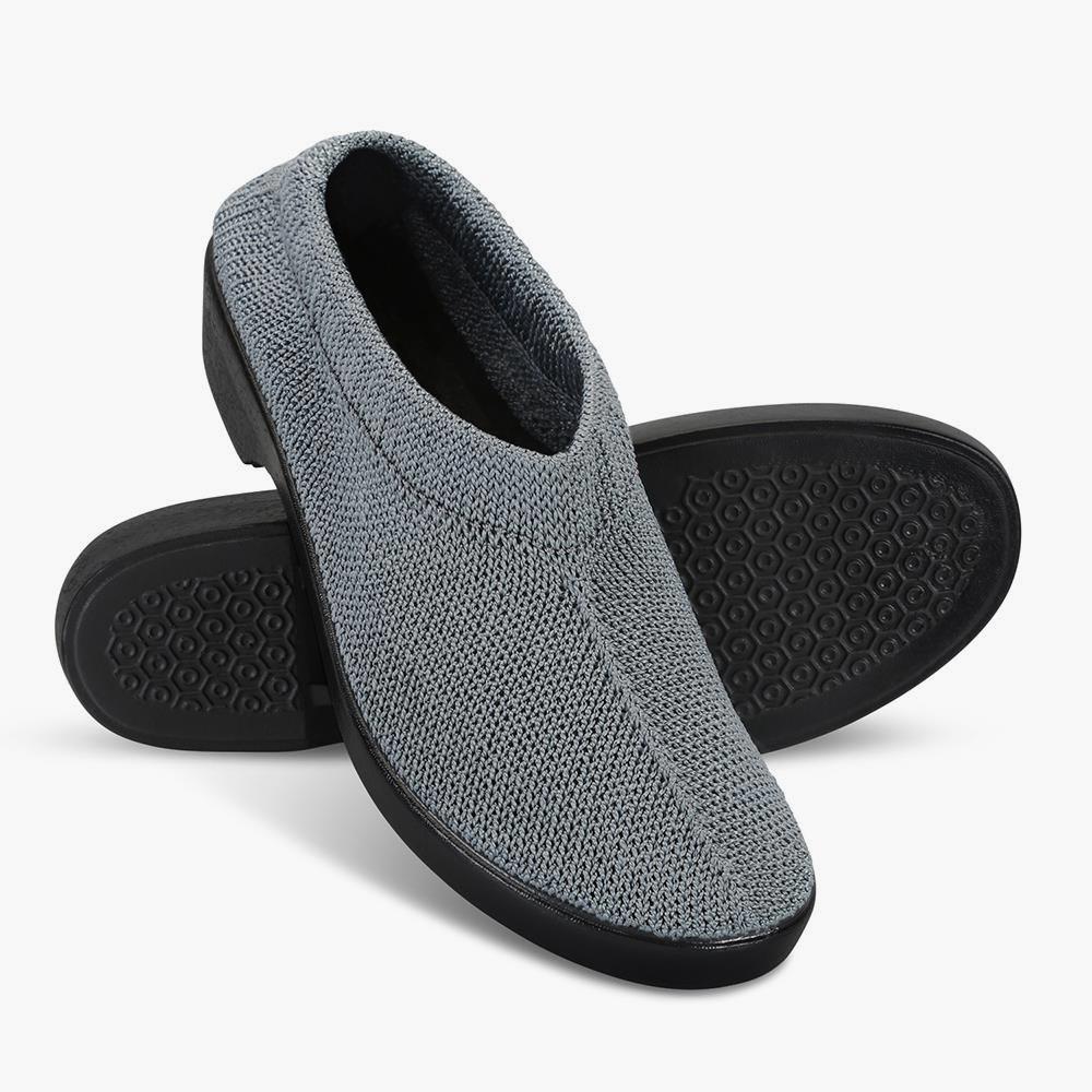 Knit Stretch Comfort Slip Ons - 39 - Black