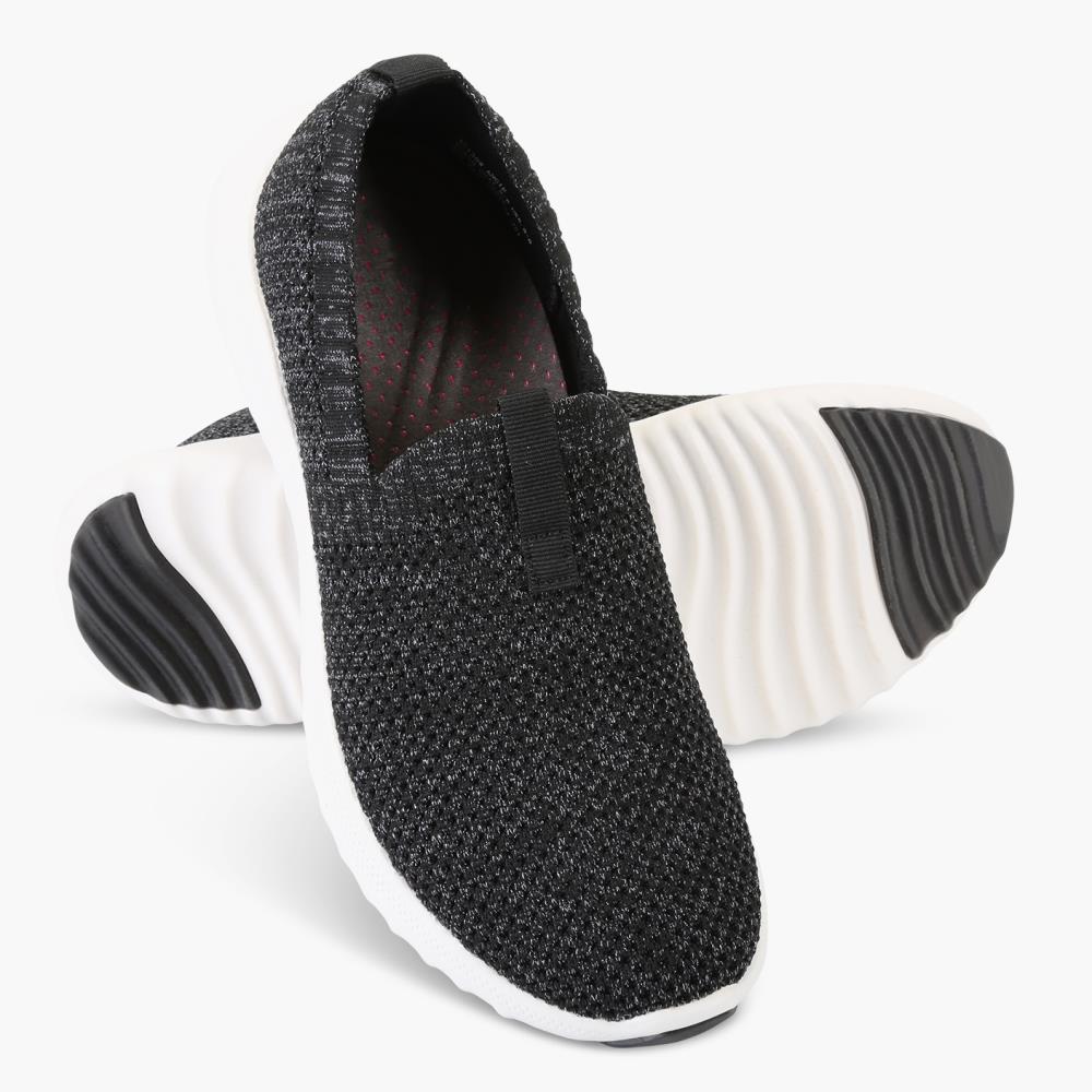 Arch Supporting Stretch Slip Ons - 41 - Black