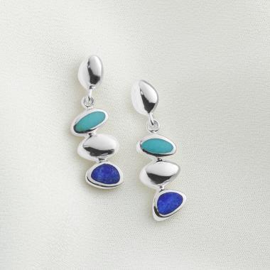 The Sea Lover's Turquoise Lapis Earrings