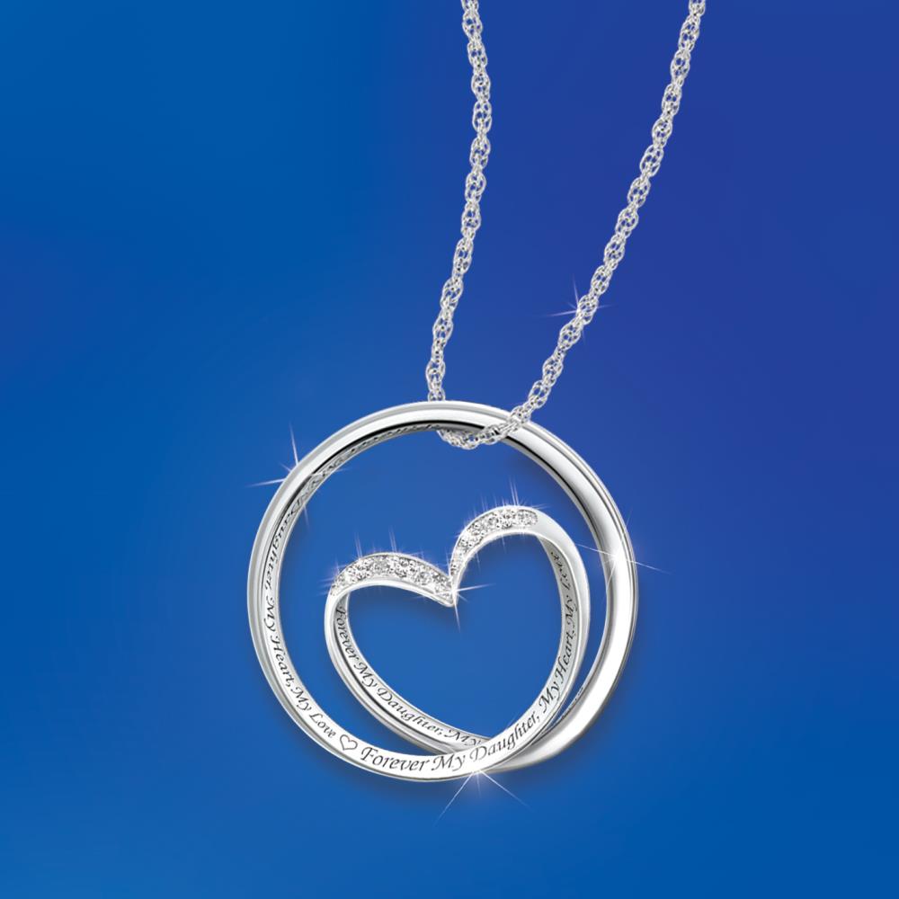 Daughter's Forever In My Heart Necklace - Silver