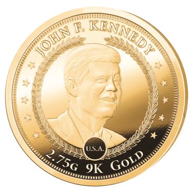 The John F. Kennedy Presidential 9K Gold Coin
