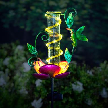 The Illuminated Solar Stake Rain Gauge